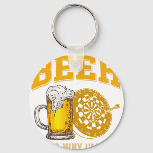 Chaveiro Camisa engraçada de cerveja para jogador de dardos