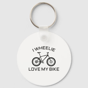 Chaveiro Camisa engraçada de ciclismo de estrada, I Wheelie