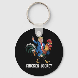 Chaveiro Camisa engraçada do Jockey de Frango Trump Meme Hu