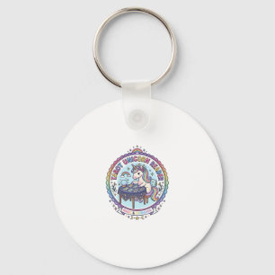 Chaveiro Camisa engraçada do leitor de tarot Unicornio Grap