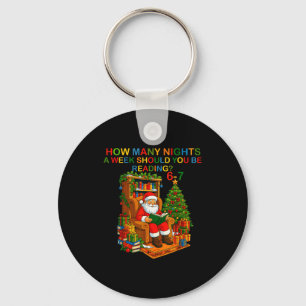 Chaveiro Camisa engraçada do Papai Noel lendo 67 meme Natal