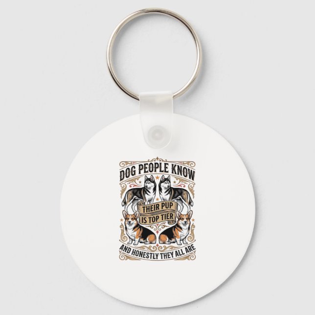 Chaveiro Camisa engraçada para amantes de cães com debate d (Frente)