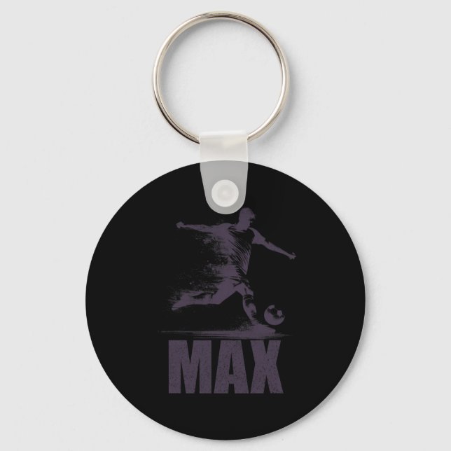 Chaveiro Camisa Max Futebol Meninos Nome Personalizado Max  (Frente)