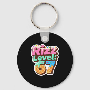Chaveiro Camisa Meme Nível Rizz 67 Sorvete Drip Meme Seis S