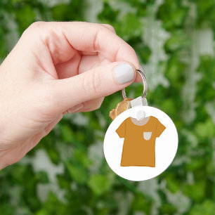 Chaveiro Camisa Minimalista Amarelo Mostarda