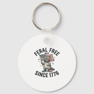 Chaveiro Camisa Patriótica de Guaxinim Feral Mas Livre Desd