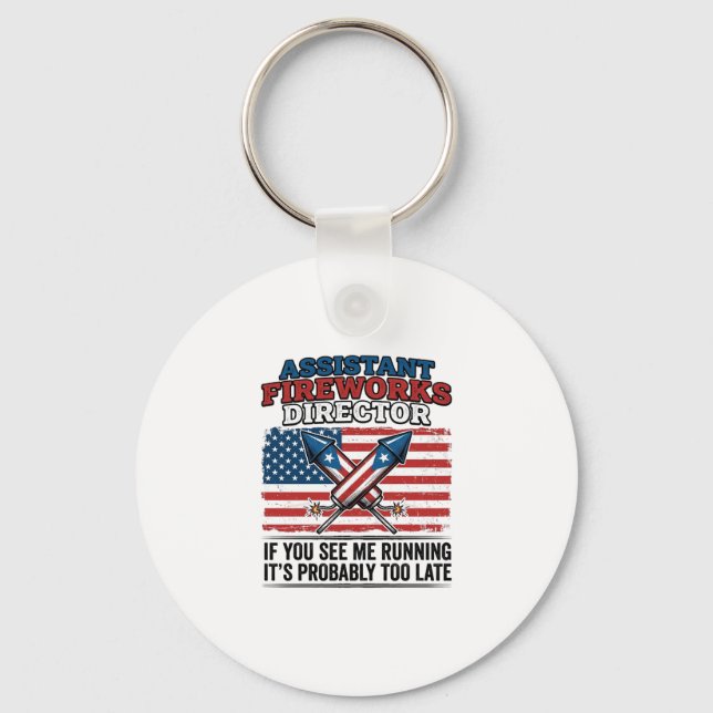 Chaveiro Camisa Patriótica Engraçada de Diretor Assistente  (Frente)