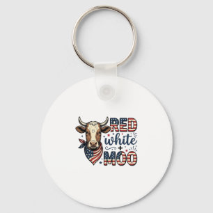 Chaveiro Camisa Patriótica Vaca Vermelha Branca Moo 4 de Ju