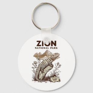 Chaveiro Camisa Retro Parque Nacional Zion Lagarto de Colar