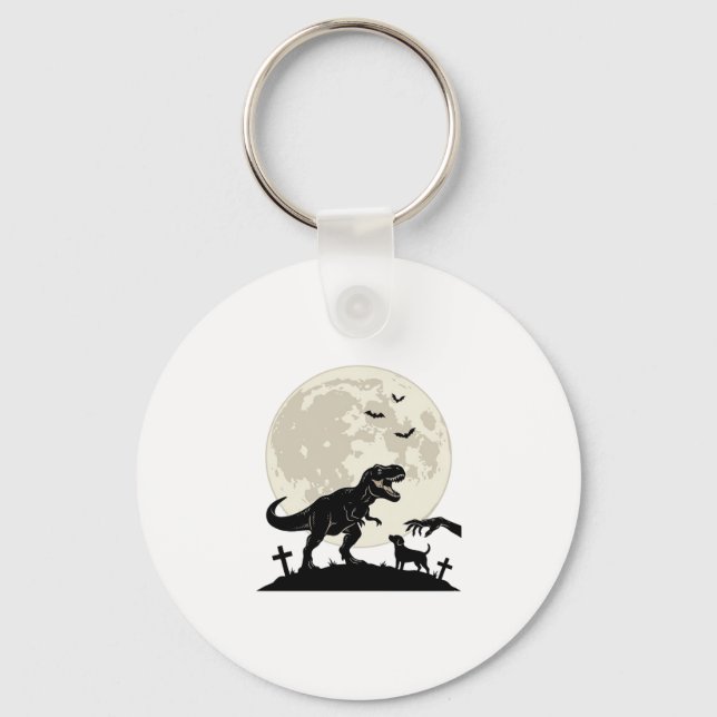 Chaveiro Camisa Silhueta Cemitério de Cachorro Dinossauro a (Frente)