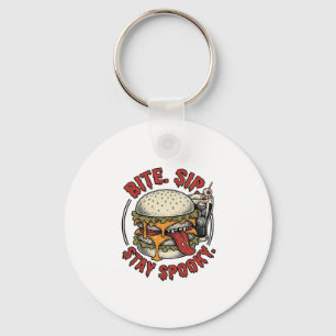 Chaveiro Camisa Spooky Burger Gravura Vintage Halloween Gr