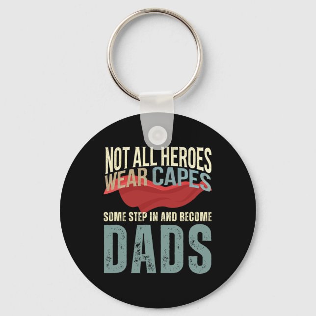 Chaveiro Camisa Stepdad De Crianças Homens Engraçado Passo  (Frente)