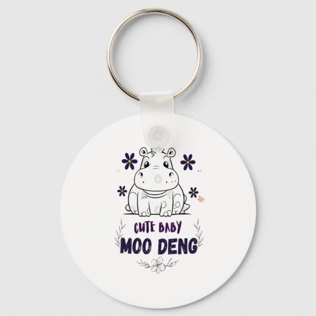 Chaveiro Camisa-T de Cachorro Moo Deng (Frente)