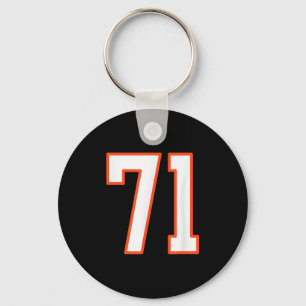Chaveiro Camisa Uniforme Laranja e Branco Srts Número 71 Pl