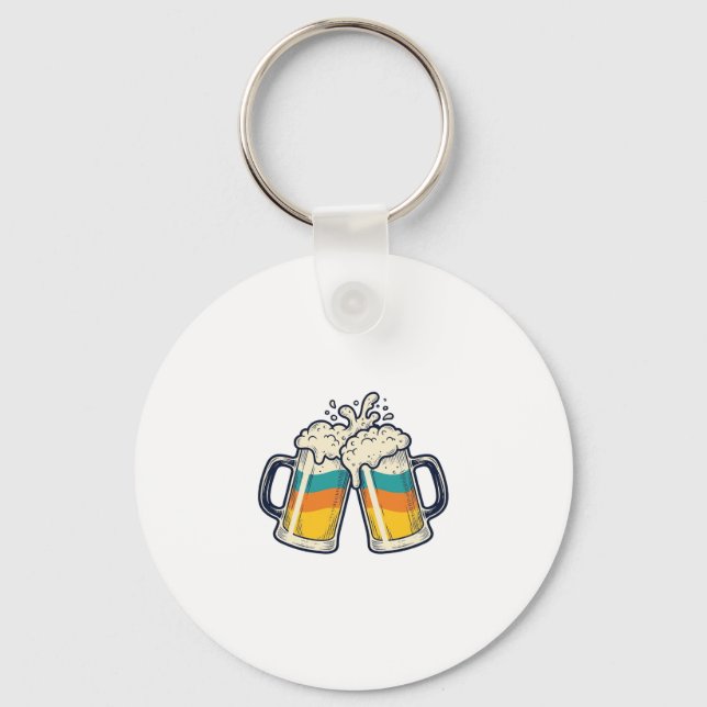 Chaveiro Camisa Vetorial de Caneca de Cerveja Arco-Íris Vin (Frente)