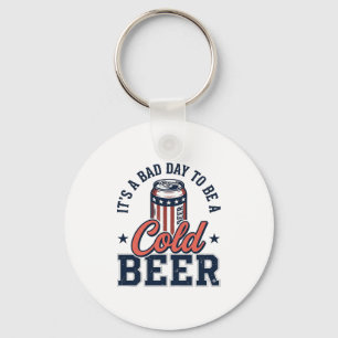 Chaveiro Camisa Vetorial Vintage de Cerveja Fria Patriótica