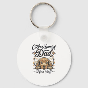 Chaveiro Camisa Vintage de Cachorro Cocker Spaniel Pai Vida