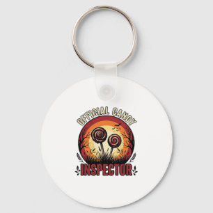 Chaveiro Camisa Vintage de Halloween Inspetor de Doces Ofic