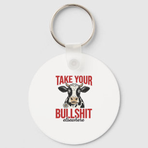 Chaveiro Camisa Vintage Engraçada Vaca em Outro Lugar_