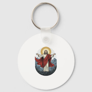 Chaveiro Camisa Vintage Gravura Jesus Montanha