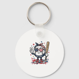 Chaveiro Camisa Vintage Patriótica de Mascote de Beisebol D