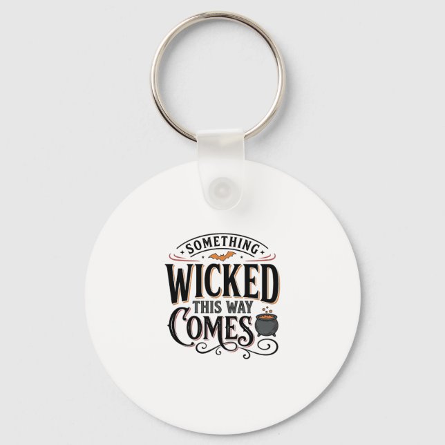 Chaveiro Camisa Vintage Something Wicked de Halloween Desig (Frente)