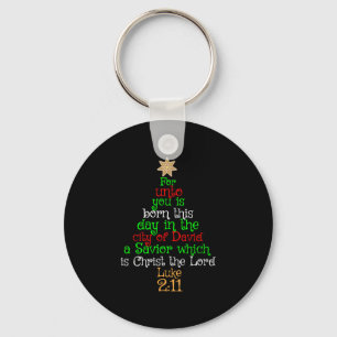 Chaveiro Camisas de Árvore de Natal Cristão