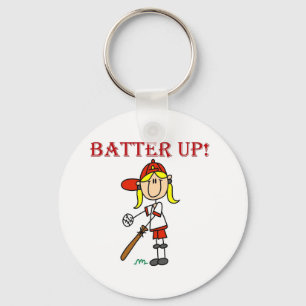 Chaveiro Camisas de beisebol e presentes Girl Batter Up