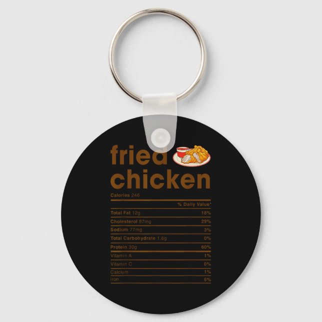 Chaveiro Camisas de Fatos Nutricionais de Comida Co. Frango (Frente)