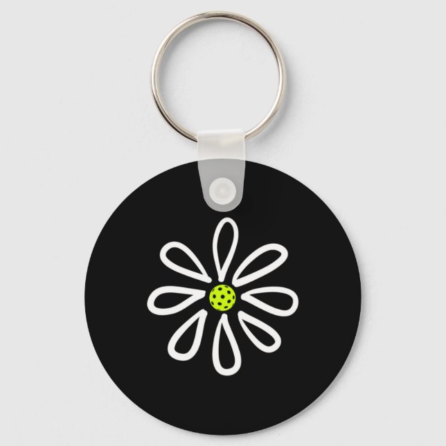 Chaveiro Camisas de Pickleball Flor Daisy Centro de Pickleb (Frente)