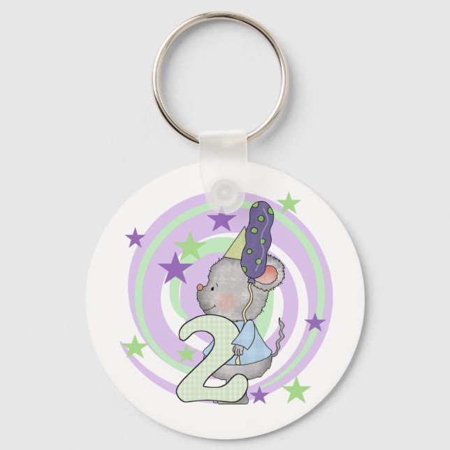 Chaveiro Camisas e presentes de segundo aniversário do rato (Frente)