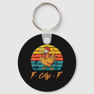 Chaveiro Camisas Engraçadas De Galinha F-caw-f, Sunset Vint