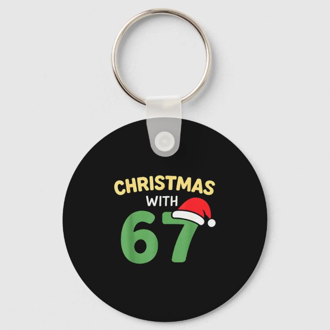 Chaveiro Camisas engraçadas de Natal com 67 Meme Tendência  (Frente)