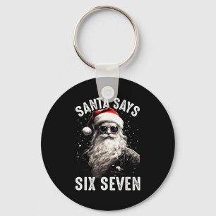 Chaveiro Camisas engraçadas de Natal do Papai Noel dizem se
