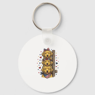 Chaveiro Camisas Vintage de Filhotes de Retriever Dourado P