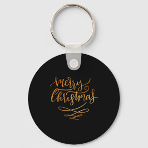Chaveiro Camiseta Alegre Natal Feliz Escrita com Pincel Dou