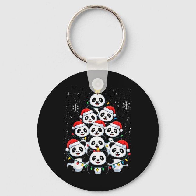 Chaveiro Camiseta Árvore de Natal Panda do Amor  (Frente)