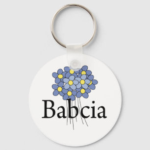 Chaveiro Camiseta Bonito de Flor Azul Babcia