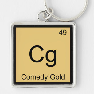 Chaveiro Camiseta Cg - Símbolo do Elemento Químico Comedy G
