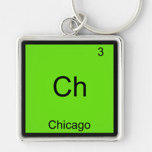Chaveiro Camiseta Ch - Símbolo de Elemento de Química Engra