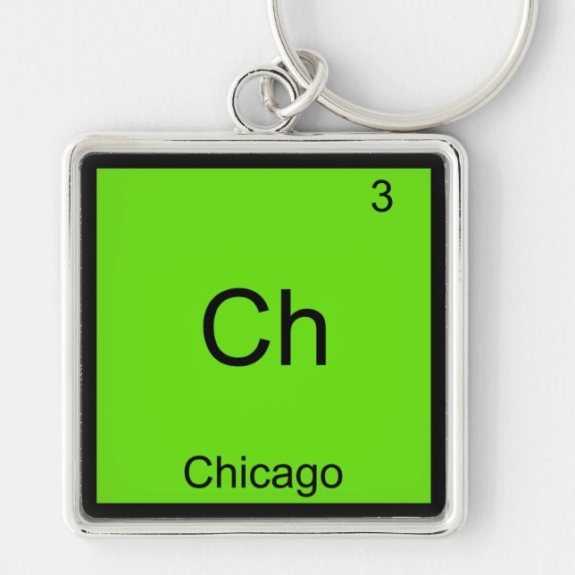 Chaveiro Camiseta Ch - Símbolo de Elemento de Química Engra (Frente)