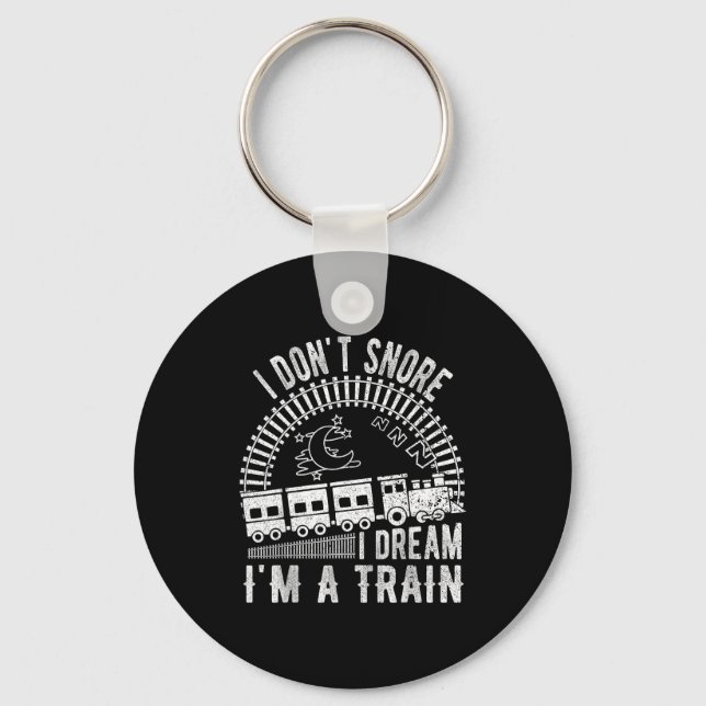 Chaveiro Camiseta Com Funny I Don't Snore I Dream I'm A Tra (Frente)