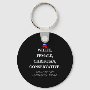 Chaveiro Camiseta Conservadora Republicana Cristã Feminina 