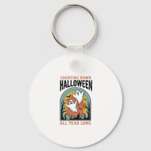 Chaveiro Camiseta Contagem Regressiva de Halloween Gráfico 
