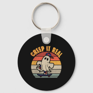 Chaveiro Camiseta Creep It Real Ghost Vintage Skateboarding