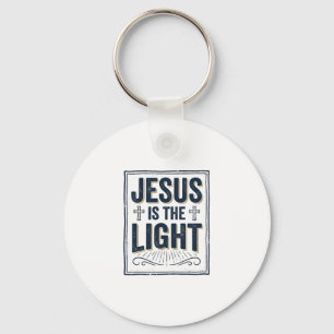 Chaveiro Camiseta Cristã Vintage Jesus É A Luz