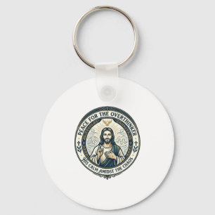 Chaveiro Camiseta de Afirmações de Saúde Mental de Jesus In