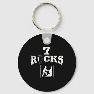 Chaveiro Camiseta de Aniversário de 7 Anos de Idade 7 Rocha