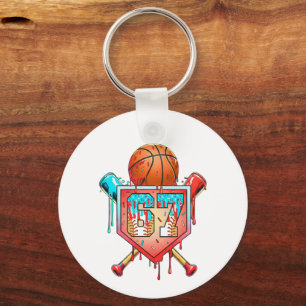 Chaveiro Camiseta de Basquete de Beisebol Número 67 Drip Es
