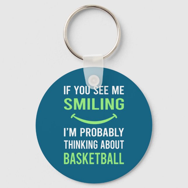 Chaveiro Camiseta de basquete sorridente  (Frente)